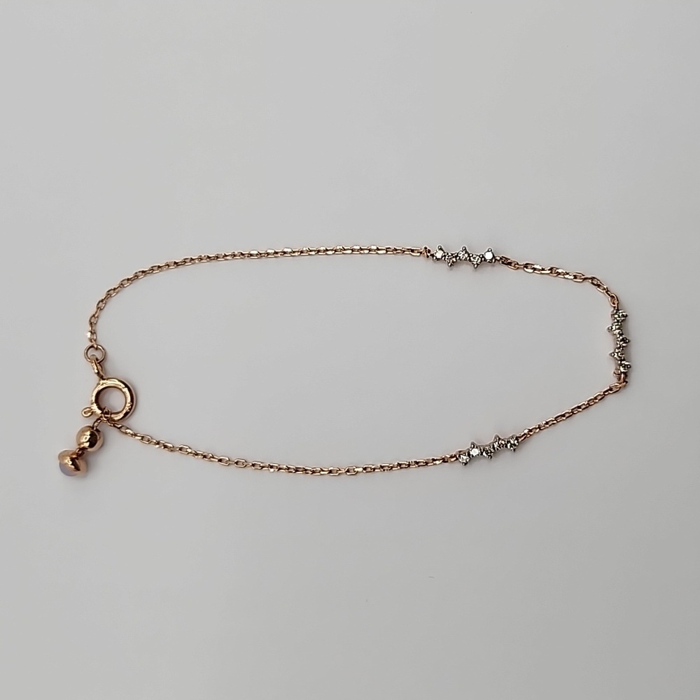 Didier Dubot 14k Rose Gold Diamond Bracelet (New)